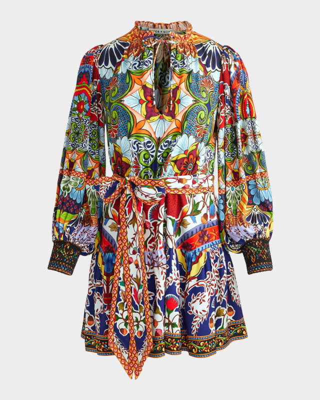 Sadie V-Neck Mini Shirtdress